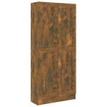 vidaXL raamatukapp, suitsutatud tamm, 82,5x30,5x185,5 cm, tehispuit