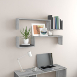 vidaXL seinariiulid 2 tk, hall Sonoma tamm, 100 x 15 x 20 cm