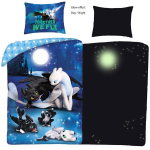 Laste pimedas helendav voodipesukomplekt Dragon 3, 140x200, 2-osaline