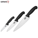 Samura Butcheri komplekt 3 k&ouml;&ouml;ginoa: L&otilde;ik 91 mm Kasulik 150 mm Peakokk 200 mm AUS 8 Jaapani teras 58 HRC