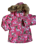 T&uuml;drukute talvekomplekt (jope + p&uuml;ksid) Lassye H23-050, Pink- Grey, 92 cm