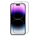 TakeMe 5D Pilna ekrāna [and]amp, Līmes aizsargstikls ar melnu rāmi + easy aplikātors Apple iPhone 14 Pro Max