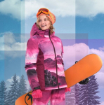 Huppa T&uuml;drukute talvejope MARITA, burgundy pattern/ burgundy