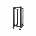 Lanberg Open Rack 27U OR01-6827-B, 600x800mm, 26kg, 145cm, 80cm, 27 riiulit, 600kg koormus, ratastega