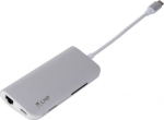 Lmp Dokk 14368, USB-C male, 1xHDMI, 3xUSB 3.0, 1xRJ-45, 1xUSB-C female, h&otilde;bedane v&auml;rv.
