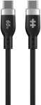 Hyper USB-C Silikoonlaadimiskaabel HJ4011BKGL, 1.5m, 60W, 480 Mbps, takerdumatu, PD 3.0