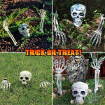 Helendav Halloweeni luukere, aiakaunistus, roheline LED-valgus