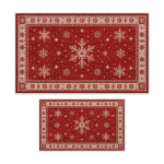 Asir 2-osaline j&otilde;uluvannimattide komplekt Asr198, 40x60 cm, 60x100 cm, punane