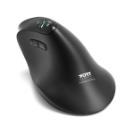 Juhtmevaba hiir - PORT Designs - 910204 ERGO AUDITOR - Bluetooth & 2.4 GHz - Laetav - Must