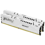 Operatiivm&auml;lu (RAM) Kingston FURY Beast m&auml;lu KF560C30BWEK2-64, 64GB, 2x32GB, DDR5, 6000MT/s, CL30, 288-pin DIMM, 1.35V, valge, AMD EXPO, Intel XMP