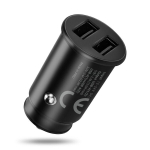 Everactive Autolaadija CC-25C, 12W, 5V, 2.4A, 2x USB-A, USB-C kaabel 1m, must, &uuml;lekuumenemiskaitse, l&uuml;hisekaitse