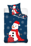 Laste voodipesukomplekt Snowman, 160x200, 2-osaline