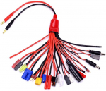 19-in-1 banaanipistik Rc Lipo laadimisadapteri adapteri kaabel Imax/B6/B6Ac/Trx/Jst/Futaba/T-Plug/Xt60/Ec3/Ec5/Hxt4Mm/Tamiya/Traxxas jaoks Rc autodele Helikopterid Quadrikopterid DJI