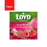 Puuviljatee LOYD, vaarika- ja maasikamaitseline, 50 x 2g x 4 pakki.