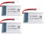 3 t&uuml;kki laetav Lipo aku 3.7v, 600 mAh Rc Quadricopter Drones Syma X5 X5C X5SC X5SW, Cheerson CX-30W, Skytech M68, Wltoys F949
