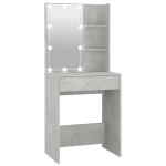 vidaXL tualettlaud betoonhall LEDiga 60x40x140 cm