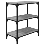 vidaXL raamatukapp, hall Sonoma, 60 x 33 x 70,5 cm, tehispuit ja teras