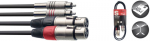 Stagg REAN 2x XLR/f - 2x RCA, 1,5m