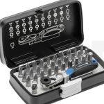 K&auml;risti otsikute komplekt 1/4", SL, PH, PZ, HEX, Torx, Torx c auguga, 33 tk. HT1R460, Hogert