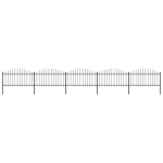vidaXl aed teravatipuline, teras, (1,25&ndash;1,5) x 8,5 m, must, Juoda