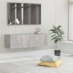 vidaXL telerikapp, betoonhall, 100 x 30 x 30 cm, puitlaastplaat, Pilka