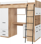 Narivoodi Meblocross Level P, 90x200 cm, valge/tamm