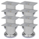 vidaXL &uuml;mmargused diivanijalad 8 tk, kroom, 60 mm