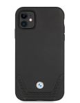 BMW BMHCN61RSWPK iPhone 11 6,1 / Xr musta v&auml;rvi perforeritud nahk&uuml;mbris