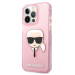 Karl Lagerfeld KLHCP13XKHTUGLP, telefonile iPhone 13 Pro Max, roosa
