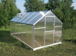 Kasvuhoone, alumiinium/pol&uuml;karbonaat SANUS L-15 15 m2