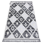 Vaip MAROC P662 Roma must / valge Tupsud berberi Maroko shaggy