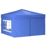 vidaXL kokkupandav peotelk seintega, sinine, 3 x 3 m