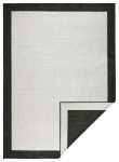 Vaip NORTHRUGS Twin Panama Black Cream, 80x250 cm