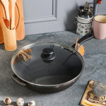 Kaanega malmpann, 28x6 cm, sobib Kamado T204C3 jaoks