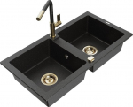 Graniidist k&ouml;&ouml;givalamu Mexen Mario koos segisti ja sifooniga, Metallic black/silver+Black/Gold