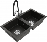 Graniidist k&ouml;&ouml;givalamu Mexen Mario koos segisti ja sifooniga, Metallic black/gold+Black/Chrome