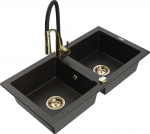 Graniidist k&ouml;&ouml;givalamu Mexen Mario koos segisti ja sifooniga, Metallic black/gold+Black/Gold