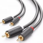 Ugreen AV104 kaabel 2RCA kuni 2RCA, 3 m, must