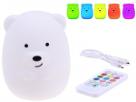 Teddy Bear Silikoonist LED &ouml;&ouml;lamp + ZA3294 kaugjuhtimispult