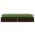 vidaXL aia taimelava pruun 320 x 80 x 45 cm tsingitud teras