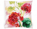Tikkimiskomplekt padi "Punane pelargoon" Collection D'Art 40x40cm