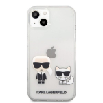 Telefoni &uuml;mbris Karl Lagerfeld PC/TPU Ikonik Karl and Choupette Case, sobib iPhone 13 mini
