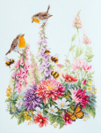 Tikkimiskomplekt Magic Needle "Singing robins" 130-032