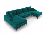 Pehme nurgadiivan Mazzini Sofas Madara 6S, heleroheline/must