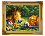 Kanvaa pildiga - tikkimiskomplekt, 22cm x 30cm, Collection D'Art, 6235K