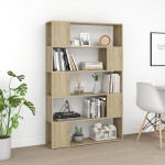 vidaXL raamaturiiul/ruumijagaja tamm 100 x 24 x 155 cm, puitlaastplaat