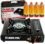 Matka gaasipliit MAR-POL 2in1 + 4 gaasiballooni