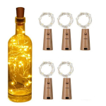 Korgikujuline vanik pudelisse koos patareidega, 5 tk