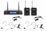VONYX WM62B UHF 16-kanaliline juhtmeta mikrofoni komplekt koos 2 saatjaga