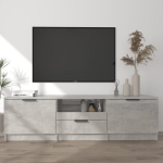 vidaXL telerikapp, betoonhall, 140x35x40 cm, tehispuit